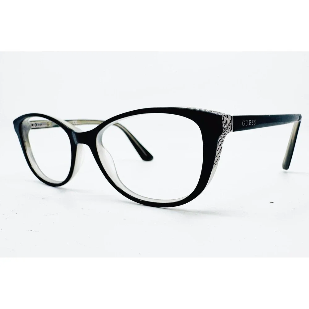 Guess Eyeglasses Womens Black GU2588 001 Cat Eye Frames 52-17-135